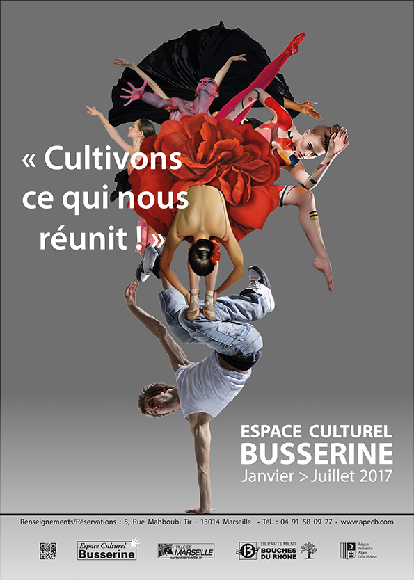 Affiche publicitaire pour le centre culturel de la Busserine.
